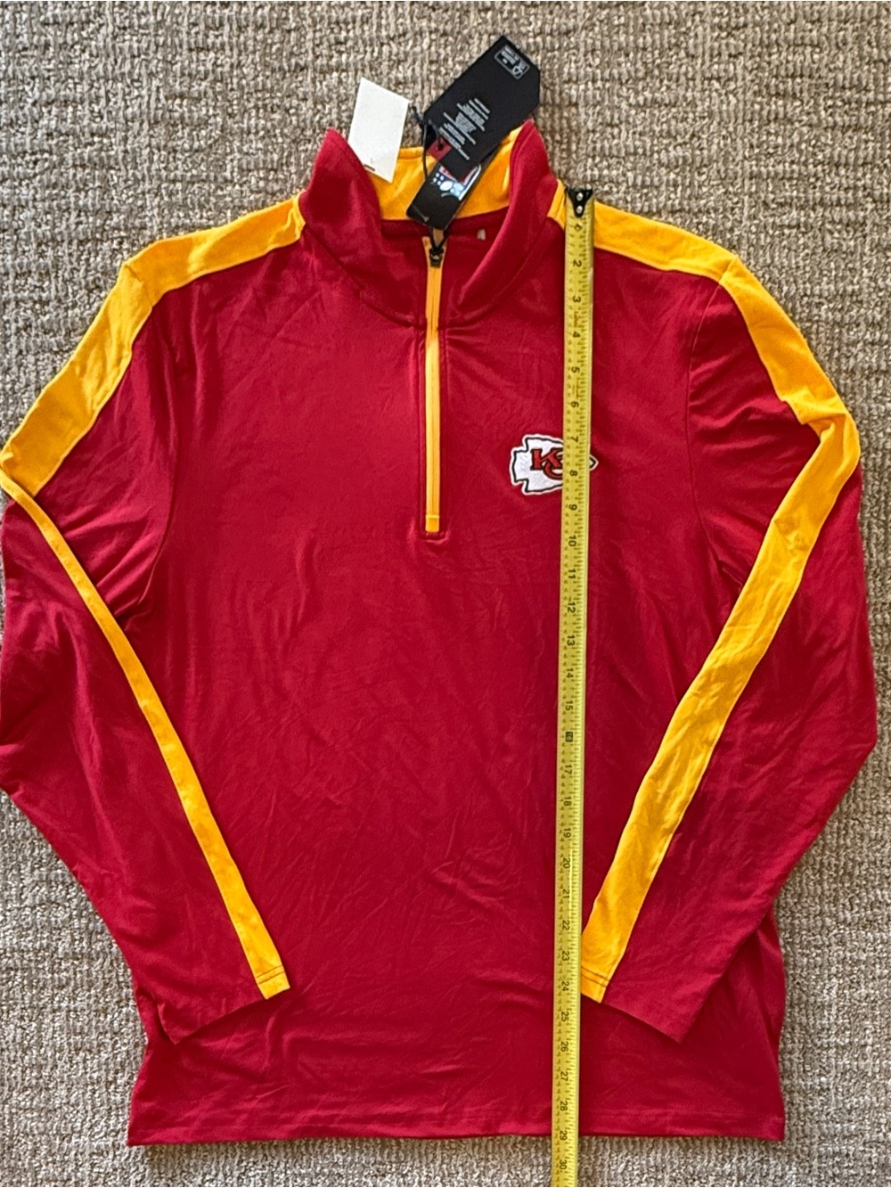NWT Antigua Kansas City Chiefs 1/4 Zip Pullover Shirt Size Large - Picture 5 of 7